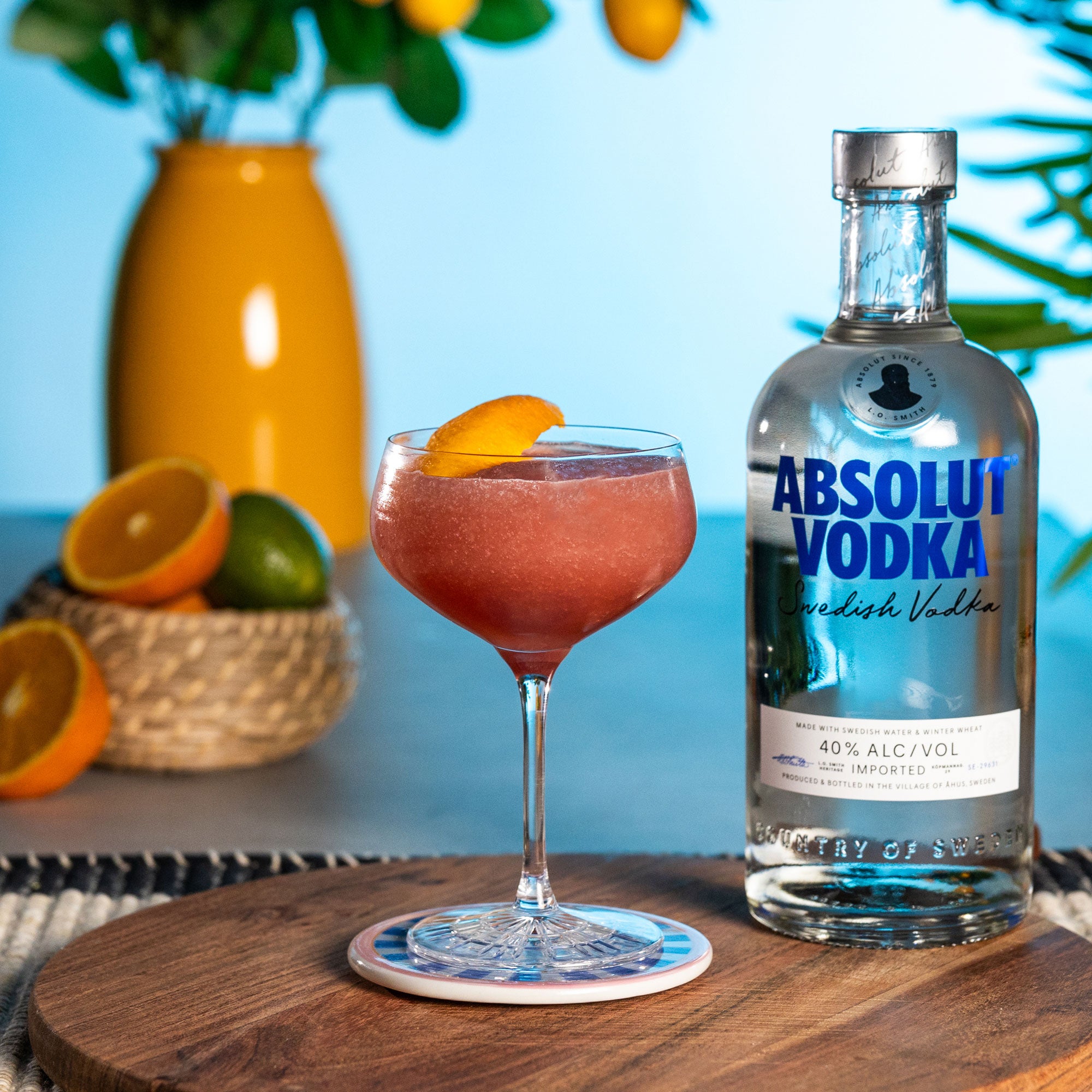 Frozen Cosmopolitan lavet på Absolut Vodka